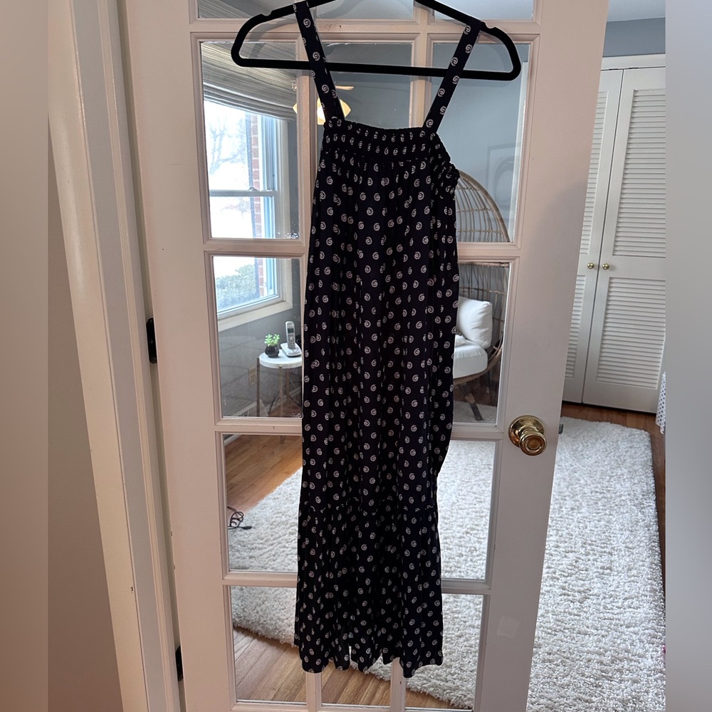 Women's Navy Blue Patterned Dress